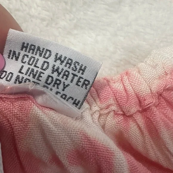 Raya Sun Tie Dye Beachy BOHO Tank Pink and Gray Sleeveless Mini Sundress - Picture 8 of 16